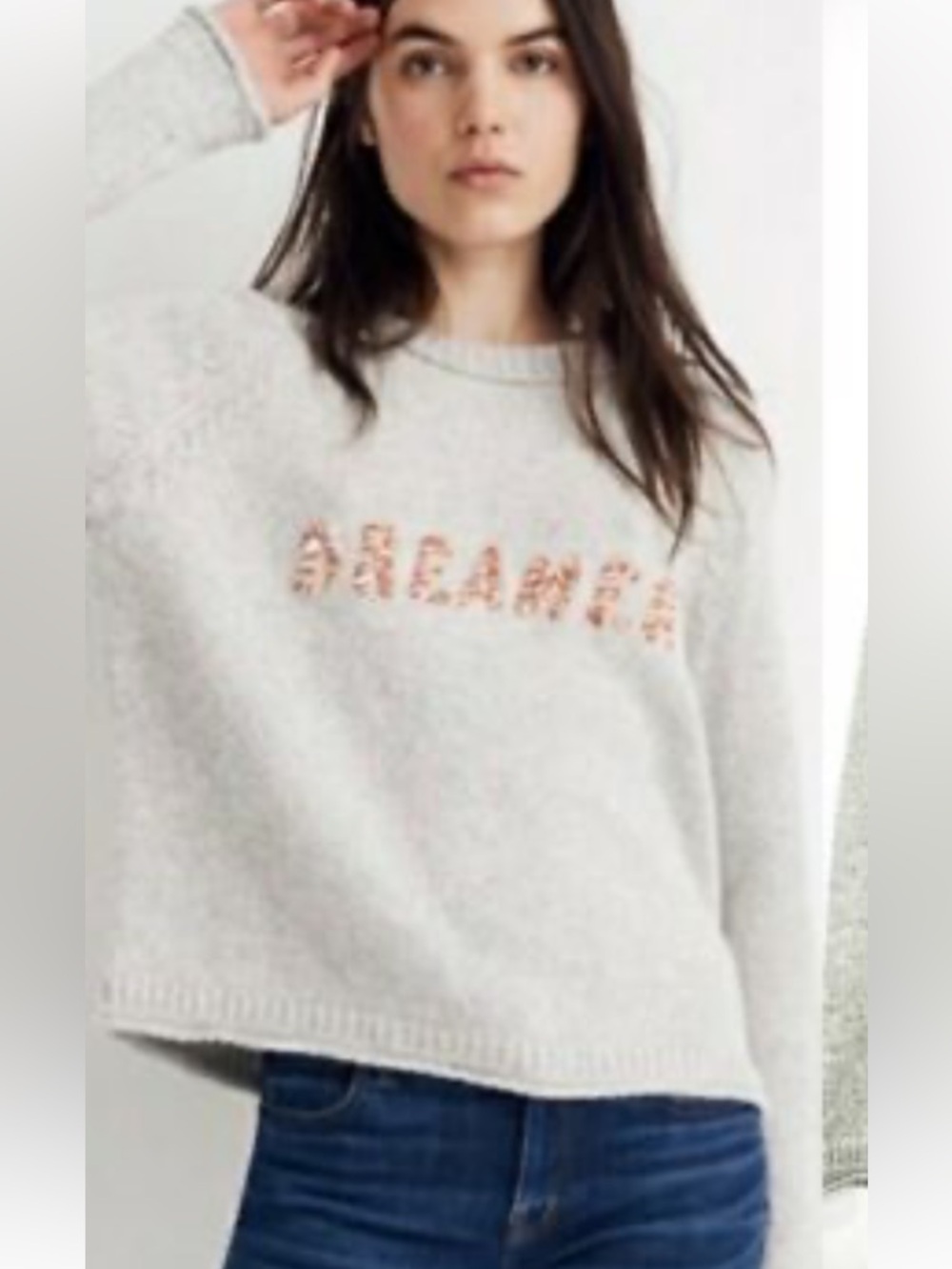 Madewell Dreamer Gray Women's Crewneck Sweater - worn 4-5x